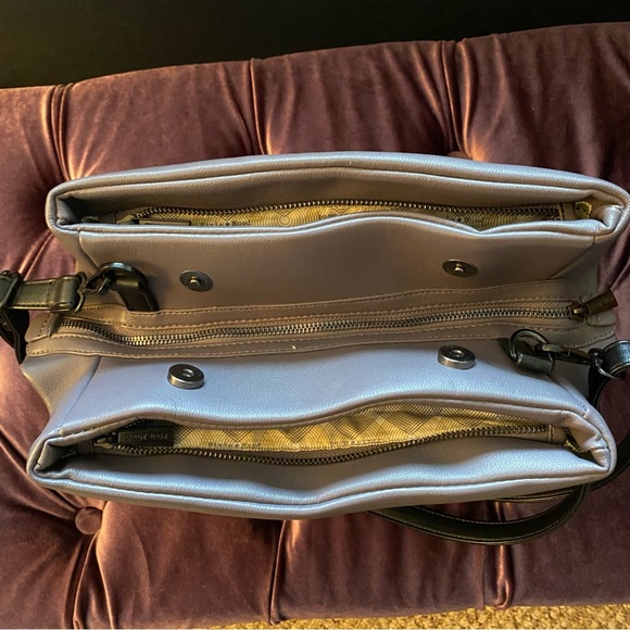 Pixie Mood. Shoulder bag. Mauve with black accents. - Picture 7 of 9